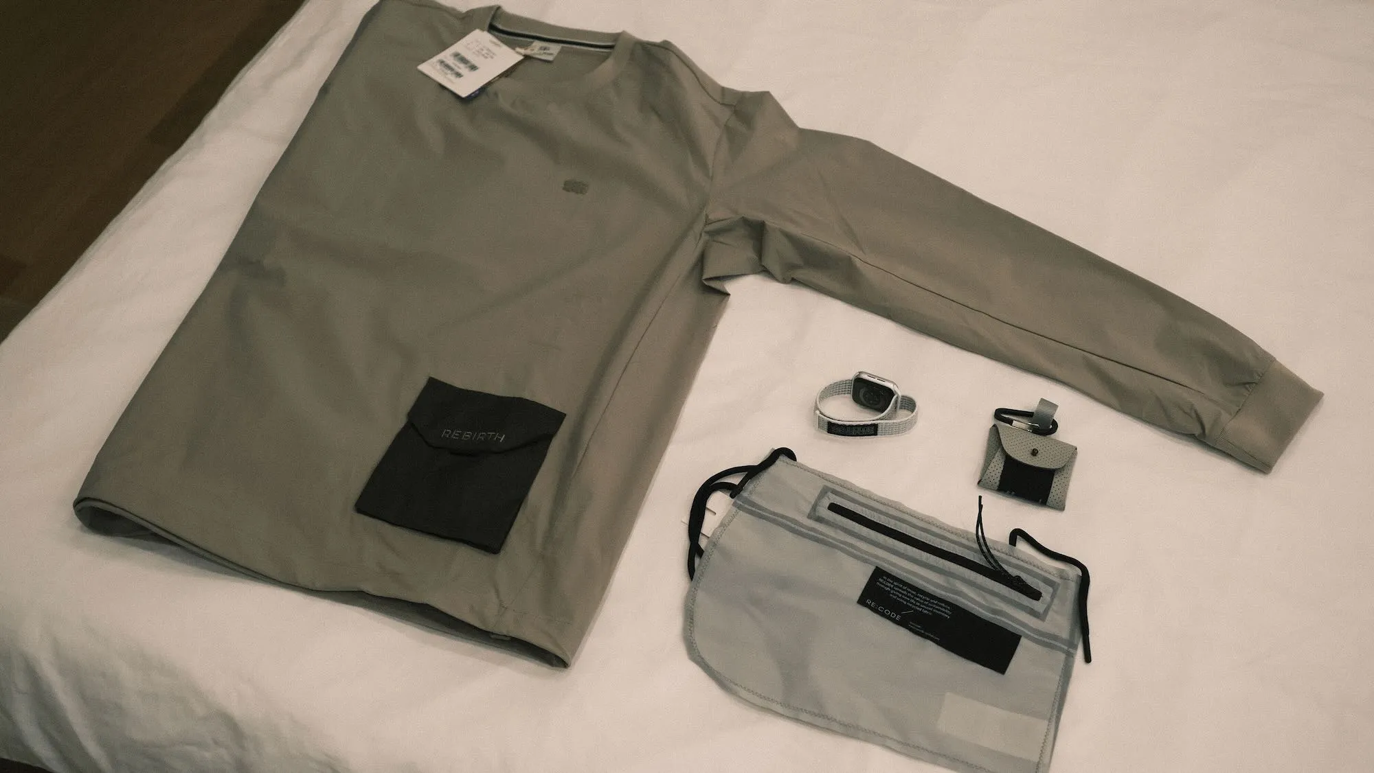 韓国のKOLON SPORTSで買った服や小物類。一番良い買い物だったと思うし、またいきたい